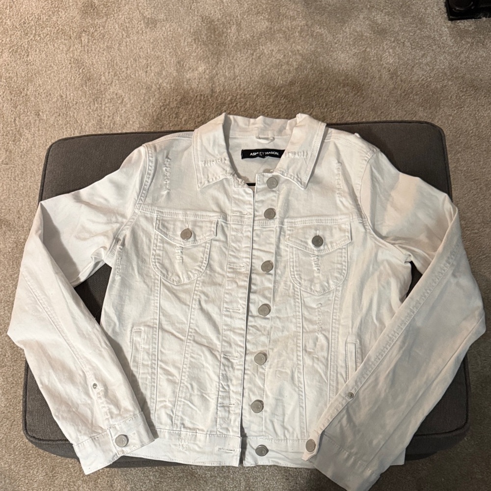 🆕 Ashley Mason White Denim Jacket